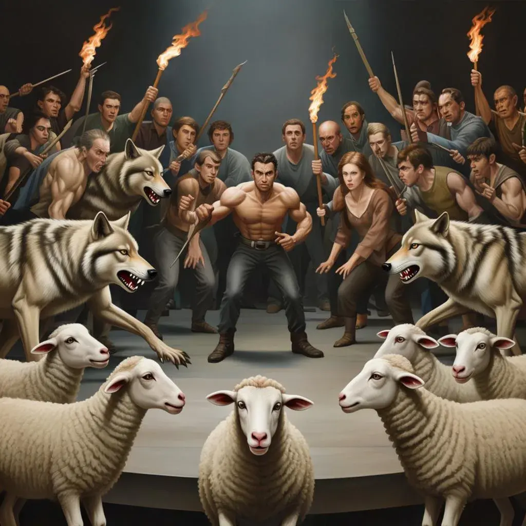 Люди бульдоги и пуделя - концепция Андрея Булатова