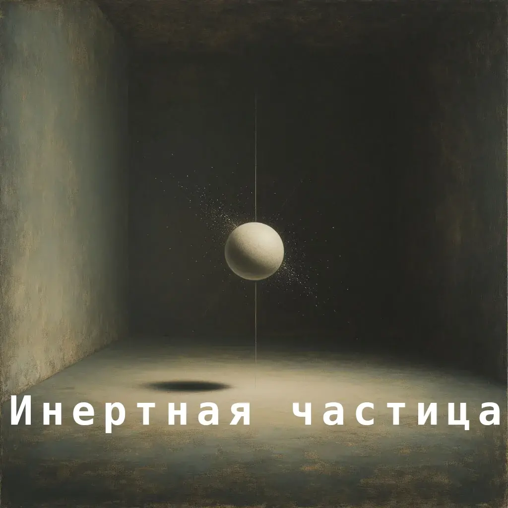 Инертная частица, её движение в прерывном пространстве