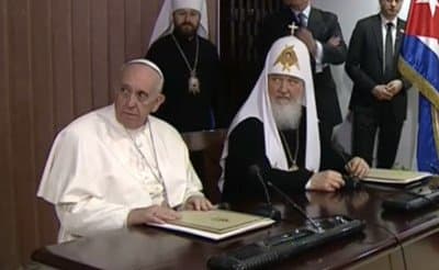 Историческая встреча русского Патриарха и Папы Римского Патриарх Кирилл и Папа Римский Франциск - историческая встреча
