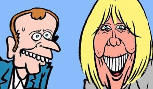 Карикатуры Макрона на ценности ислама Эмманюэль Макрон с супругой