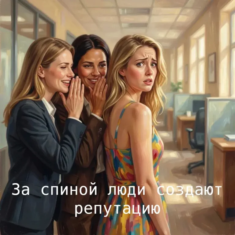 За спиной создают репутацию и положение в обществе