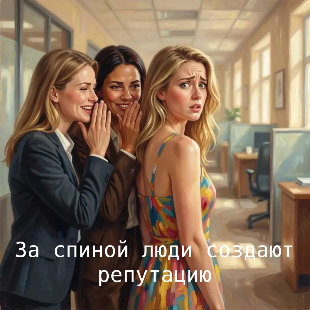 За спиной создают репутацию и положение в обществе